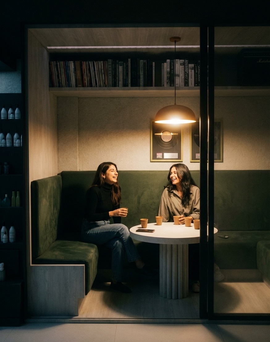 a quiet corner inside a quieter room